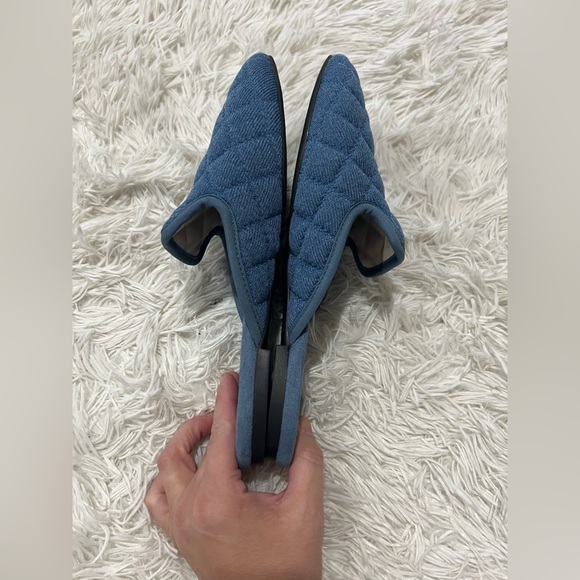 Vivaia Round-Toe Quilted Mules - Size 40 US 9 - blue - Picture 7 of 9